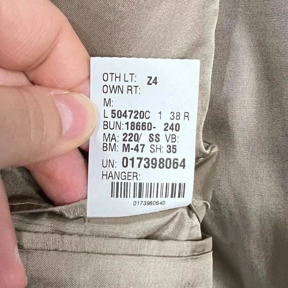 LAUREN RALPH LAUREN Men's Suit Olive Blazer Super 100's Pure New Wool Size 38R - Picture 12 of 15